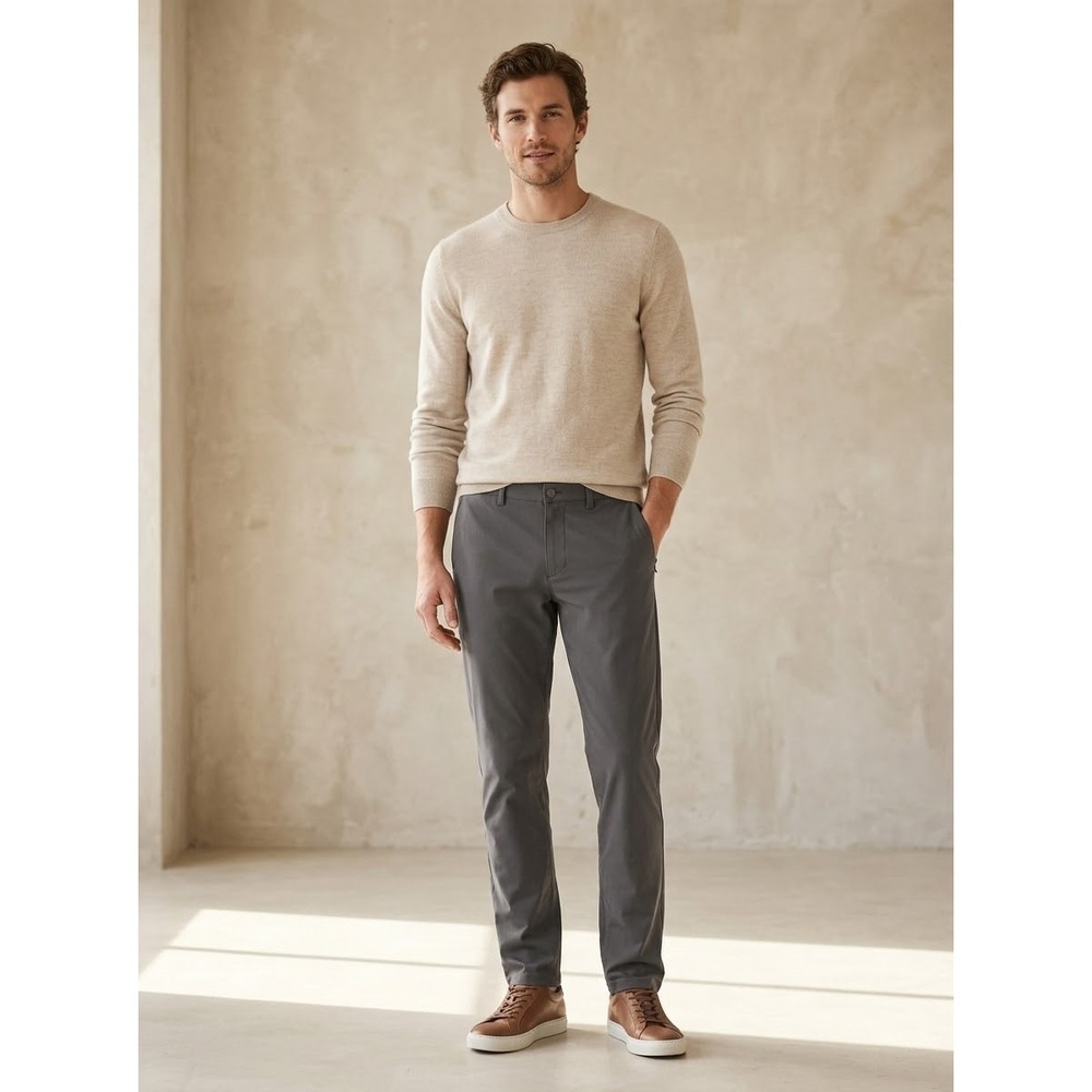Ultimate Tech Slim Old Navy Panther Gray Cotton Blend Pants Size 34x32